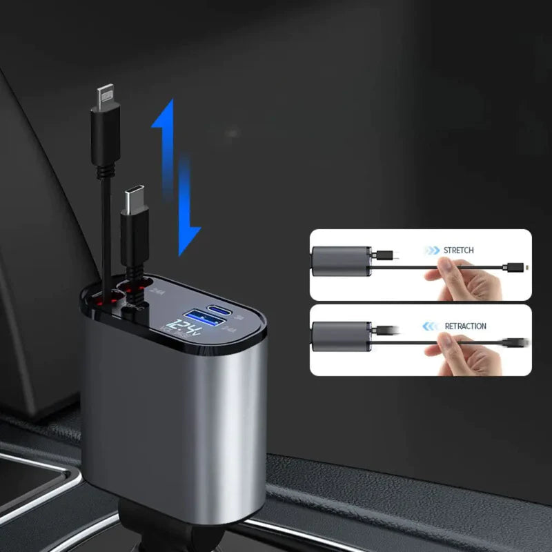 DriveHarmony™ Retractable Fast Car Charger